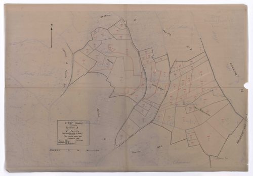 Section A 4e feuille (partie de l'ancienne 2e feuille). Plan révisé pour 1932.
