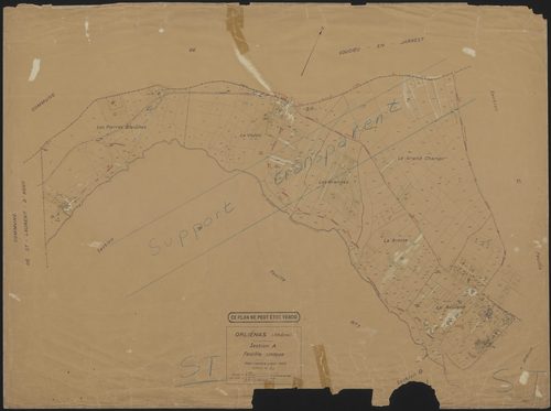 Section A feuille unique. Plan révisé pour 1935.
