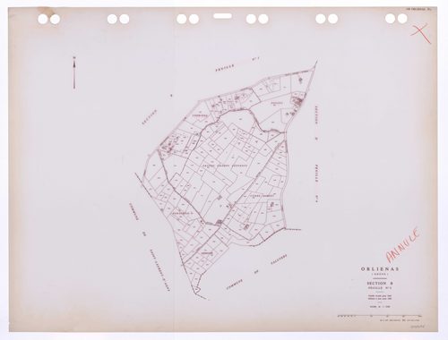 Section B feuille n°2. Feuille révisée pour 1935. Edition à jour pour 1984. Plan annulé.