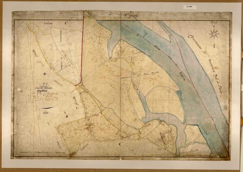 Section C dite de Pierre-Bénite, feuille n°2 parcelles (316-695) : une partie de la section est attribuée à Pierre-Bénite.