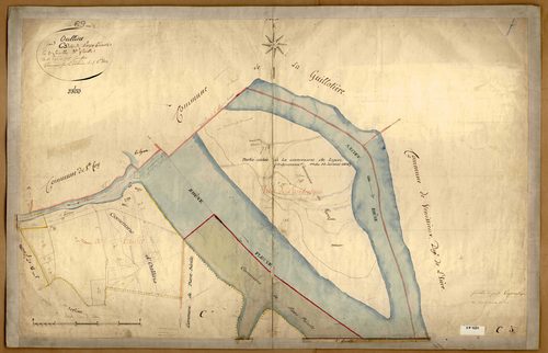 Section C dite de Pierre-Bénite, feuille n°3 (parcelles 696-715) : une partie de la section est attribuée à Pierre-Bénite.