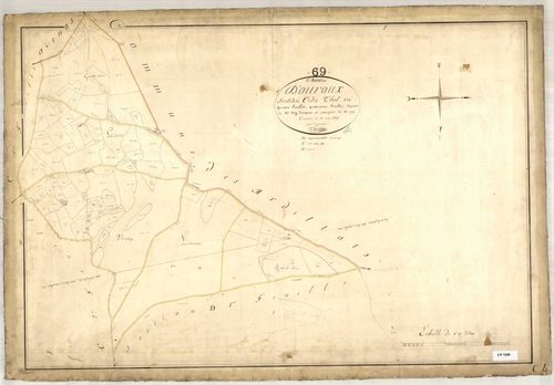 Section C dite du Thel, feuille n°4 (parcelles 602-707).