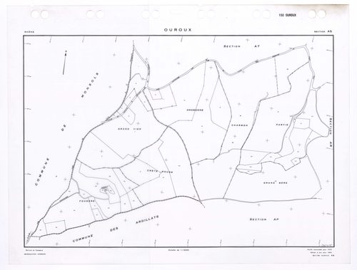 Section AS. Feuille renouvelée pour 1970. Edition à jour pour 1983.