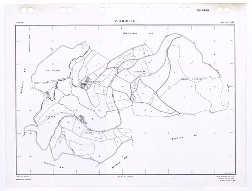 Section AW. Feuille renouvelée pour 1970. Edition à jour pour 1983.