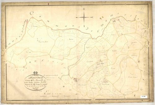 Section D dite de Lacarelle, feuille n°3 (parcelles 269-503).