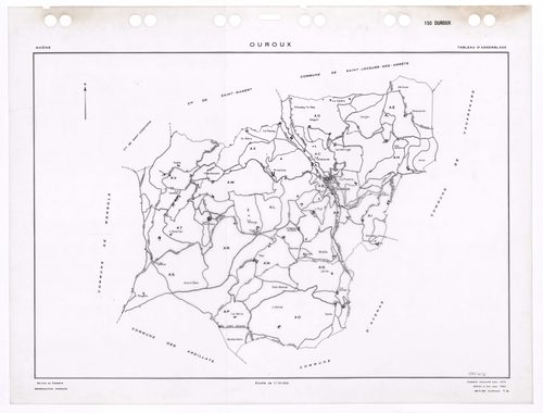 Tableau d'assemblage (TA). Cadastre renouvelé pour 1970. Edition à jour pour 1983.