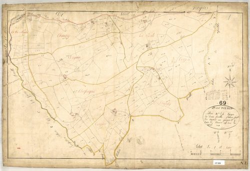 Section A dite Corjon, feuille n°1 (parcelles 1-216).
