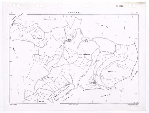 Section AH. Feuille renouvelée pour 1970. Edition à jour pour 1983.