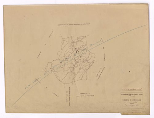 Tableau d'assemblage (TA). Plan révisé pour 1939. Feuille supprimée pour 1980.