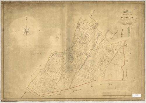 Section B dite de la Rivière et Montoux, feuille n°2 (parcelles 873-1313).