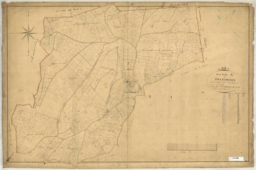 Section A dite de l'Eglise, feuille n°1 (parcelles 1-714).