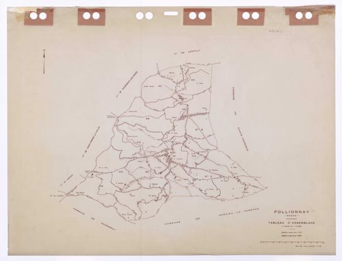 Tableau d'assemblage (TA). Cadastre révisé pour 1971. Edition à jour pour 1985.