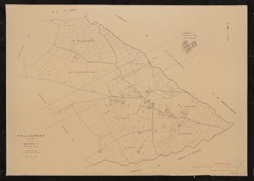Section E1 feuille n°2. Plan révisé pour 1971. 2e édition à jour pour 1982.