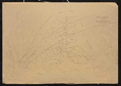 Tableau d'assemblage (TA). Cadastre révisé pour 1971.