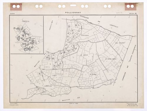 Section AD. Feuille renouvelée pour 1971. Edition à jour pour 1985.