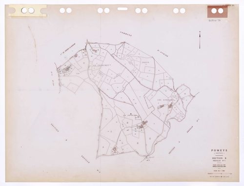 Section B feuille n°1. Feuille révisée pour 1935. Edition à jour pour 1986.