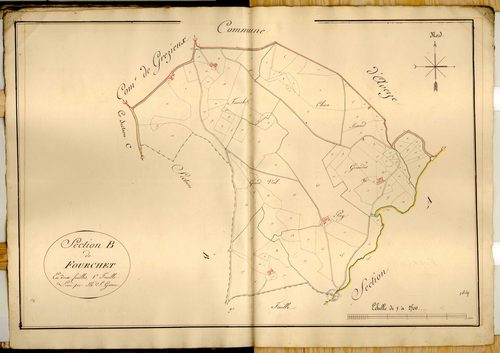 Section B dite de Fourchet, feuille n°1.
