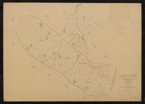 Section B 2e feuille. Plan révisé pour 1935. Feuille renouvelée pour 1940.