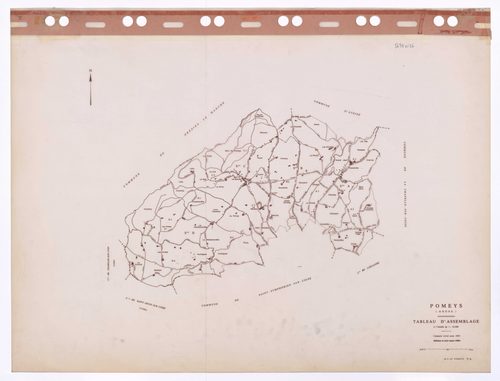 Tableau d'assemblage (TA). Cadastre révisé pour 1935. Edition à jour pour 1986.