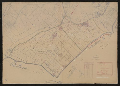 Section A 3e feuille (partie de l'ancienne feuille unique). Plan révisé pour 1935.
