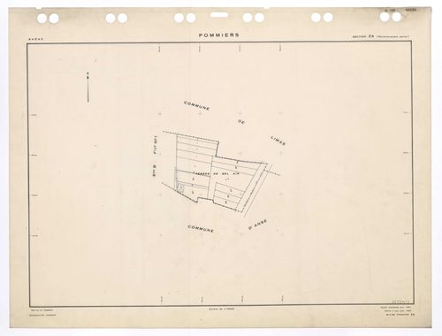 Plans minutes de conservation (PMC). Section ZA. Feuille remembrée pour 1961. Edition à jour pour 1985.
