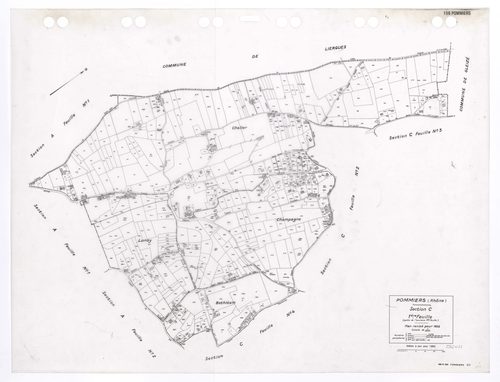 Section C 1ère feuille (partie de l'ancienne 1ère feuille). Plan révisé pour 1935. Edition à jour pour 1983.
