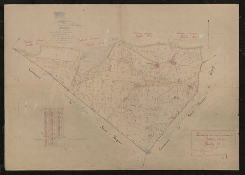 Section unique (ancienne section D de la commune de Saint-Loup) feuille n°3 (partie de l'ancienne 3e feuille).
