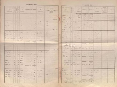 État de sections et matrice des propriétés foncières.