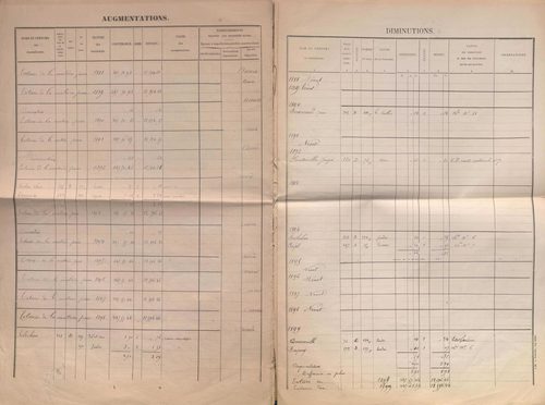État de sections et matrice des propriétés foncières.