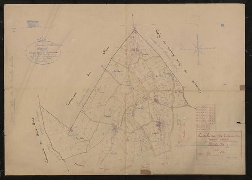 Section unique (ancienne section D de la commune de Saint-Loup) feuille n°2. Plan révisé pour 1939.