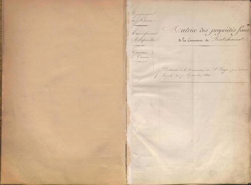 État de sections et matrice des propriétés foncières.