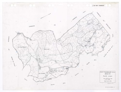 Section B feuille unique. Plan révisé pour 1942. Edition à jour pour 1985.