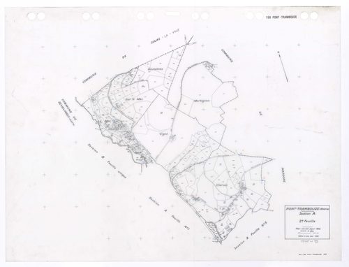 Section A feuille n°2. Plan révisé pour 1942. Edition à jour pour 1985.
