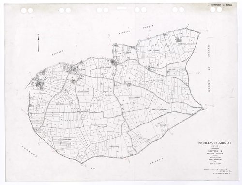 Section B feuille unique. Plan révisé pour 1937. Edition à jour pour 1983.