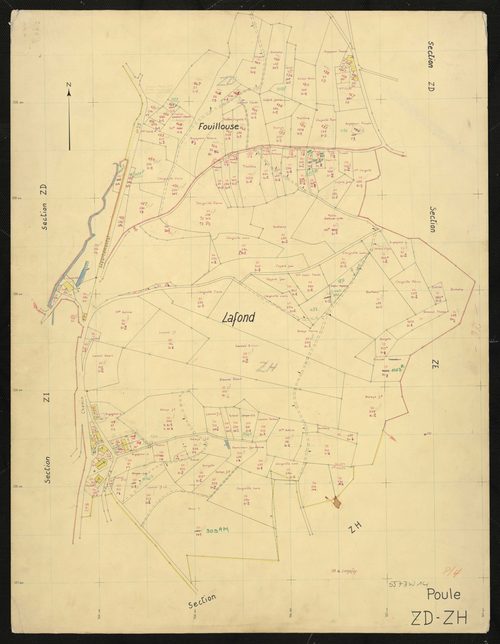 Sections ZD, ZH : détail (planchette).