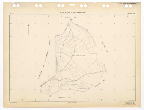 Section AR. Feuille renouvelée pour 1977. Edition à jour pour 1983.