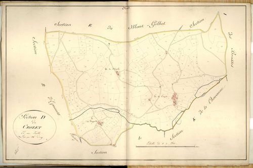 Section D dite de Crozet, feuille unique (parcelles 1-425).