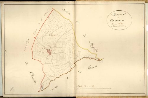 Section G dite de Champrion, feuille unique (parcelles 1-295).