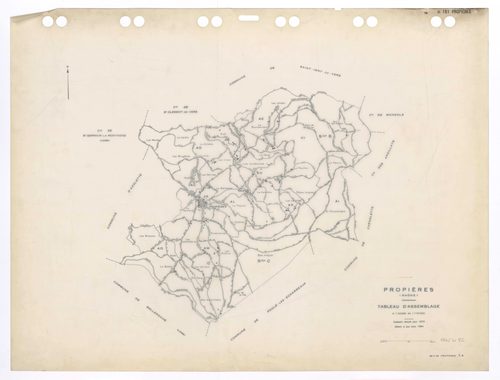 Tableau d'assemblage (TA). Cadastre rénové pour 1972. Edition à jour pour 1984.