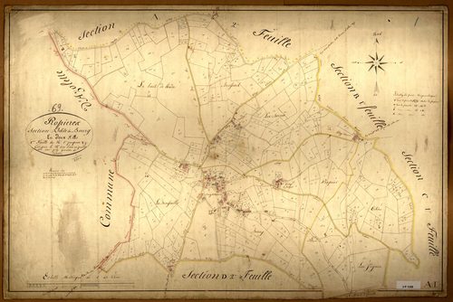 Section A dite du Bourg, feuille n°1 (parcelles 1-400).