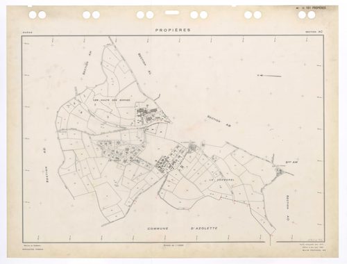 Section AC. Feuille renouvelée pour 1972. Edition à jour pour 1984.
