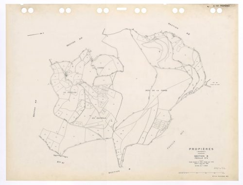 Section B feuille n°2. Feuille dressée en 1825 révisée pour 1972.