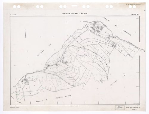 Section AC. Feuille renouvelée pour 1961. Edition à jour pour 1993.