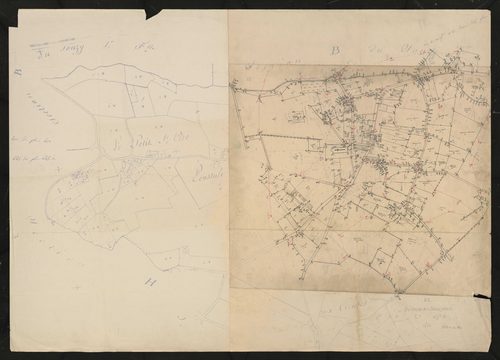 Section C feuille n°1 : agrandissement du bourg.