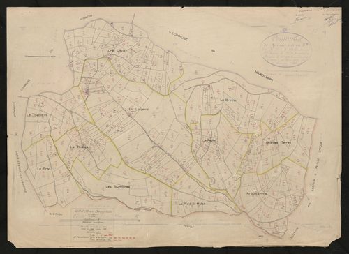 Section F feuille unique. Feuille dressée en 1823 mise à jour pour 1961.