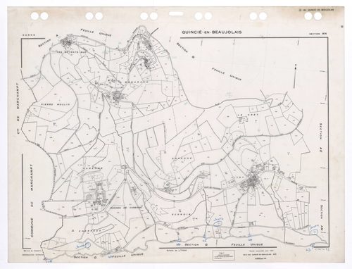 Section AN. Feuille renouvelée pour 1961. Edition à jour pour 1993.