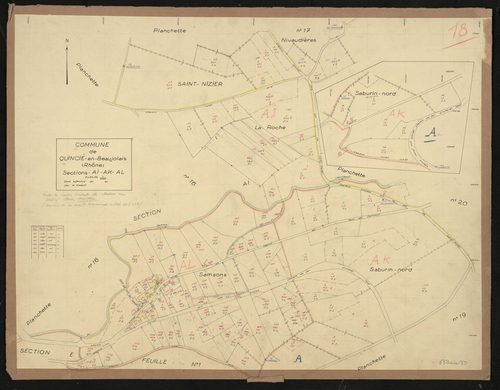 Sections AI, AK, AL : planchette n°18.