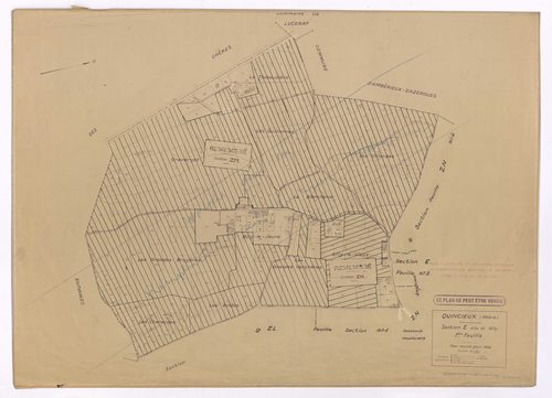 Section E dite de Billy 1ère feuille. Plan révisé pour 1936. Plan supprimé pour 1980.