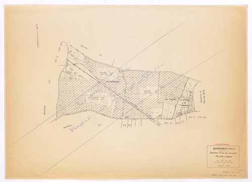 Section F dite de Genestels feuille unique. Plan révisé pour 1936. 2e édition à jour pour 1977. Plan supprimé pour 1980.