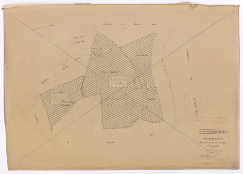 Section B dite de L'Ile Beyne 1ère feuille. Plan révisé pour 1936.